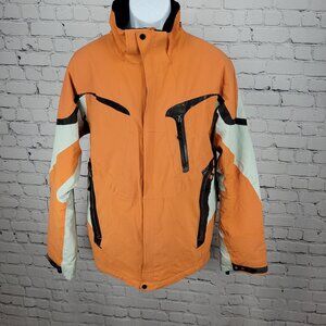 Columbia Orange Omni Tech Titanium Interchange Waterproof Full Zip Jacket Medium
